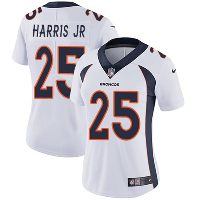  Broncos 25 Chris Harris Jr White Women Vapor Untouchable Limited Jersey