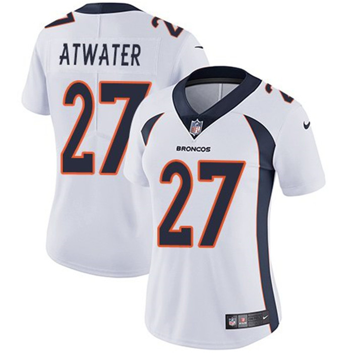  Broncos 27 Steve Atwater White Women Vapor Untouchable Limited Jersey