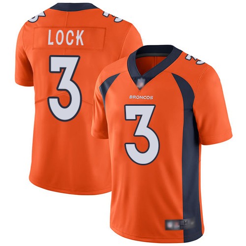 Nike Broncos 3 Drew Lock Orange 2019 NFL Draft First Round Pick Vapor Untouchable Limited Jersey