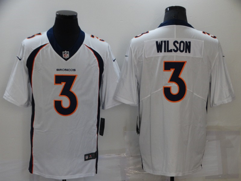 Nike Broncos 3 Russell Wilson White Vapor Untouchable Limited Jersey