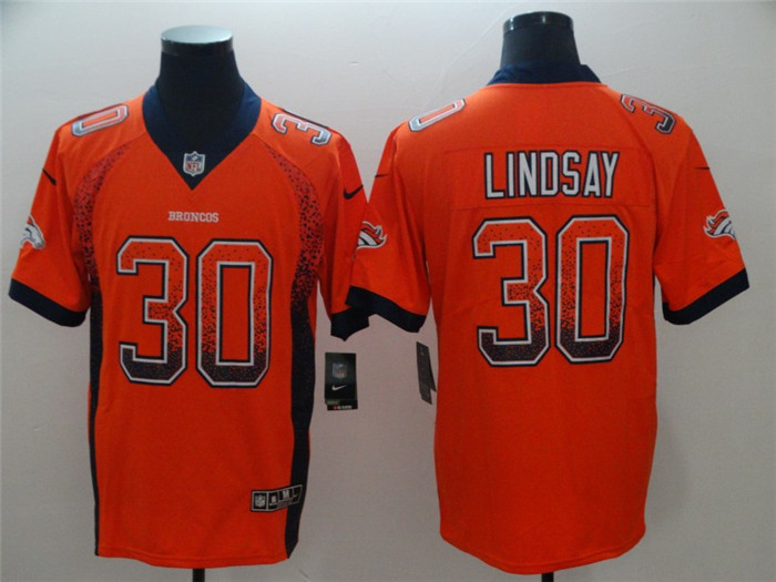  Broncos 30 Phillip Lindsay Orange Drift Fashion Limited Jersey