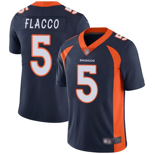Nike Broncos 5 Joe Flacco Navy Vapor Untouchable Limited Jersey