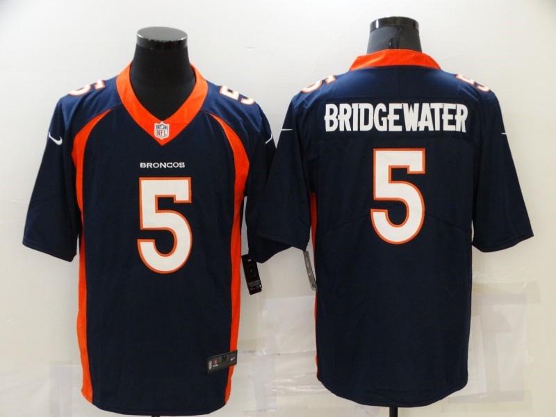 Nike Broncos 5 Teddy Bridgewater Navy Vapor Untouchable Limited Jersey