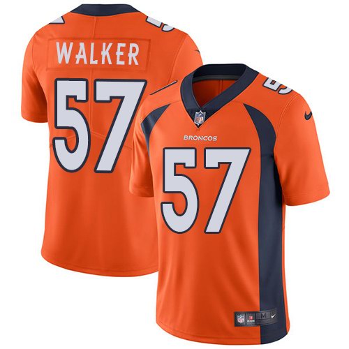  Broncos 57 Demarcus Walker Orange Vapor Untouchable Limited Jersey