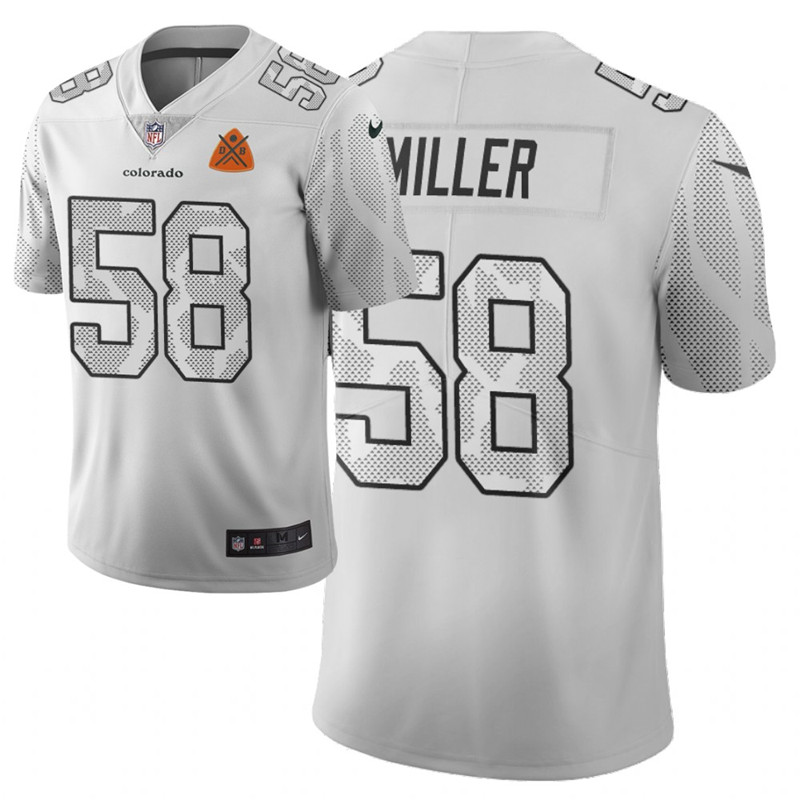 Nike Broncos 58 Von Miller White City Edition Vapor Untouchable Limited Jersey