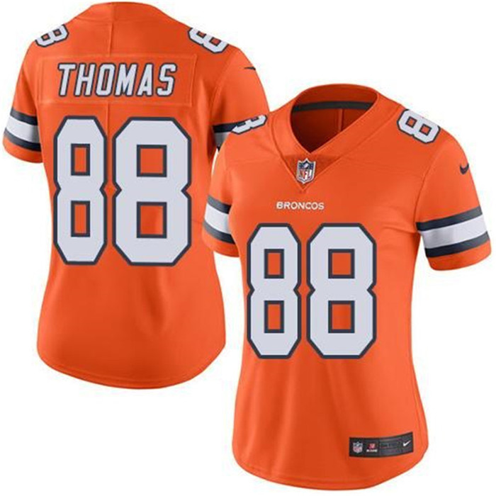  Broncos 88 Demaryius Thomas Orange Women Color Rush Limited Jersey
