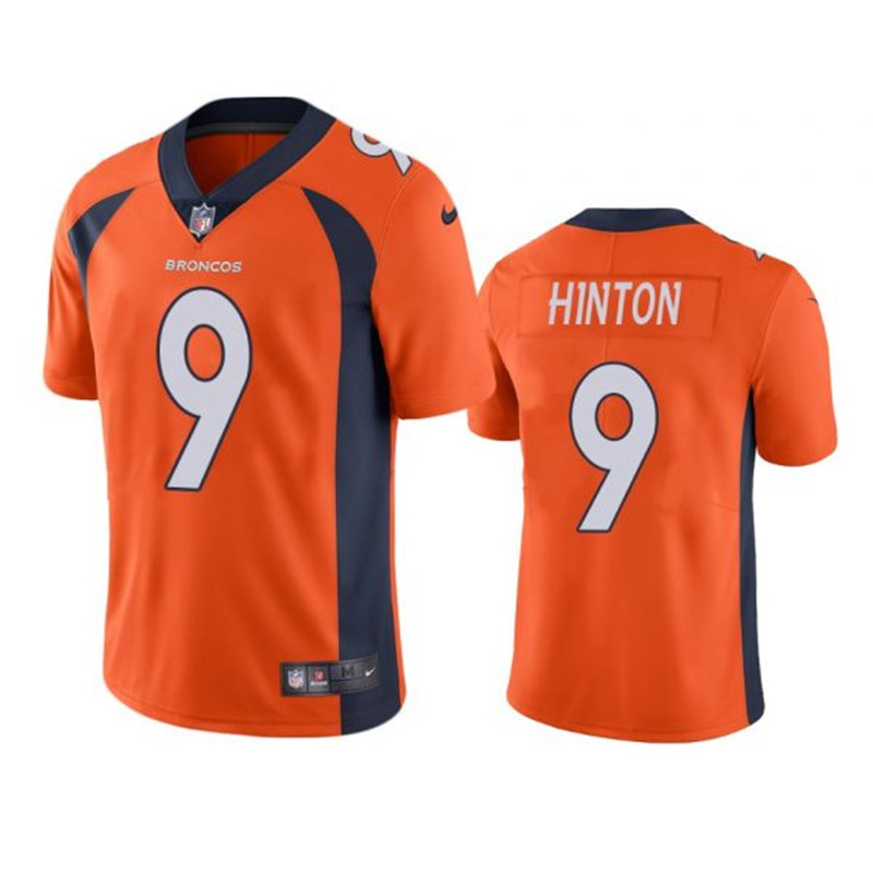 Nike Broncos 9 Kendall Hinton Orange Vapor Untouchable Limited Jersey