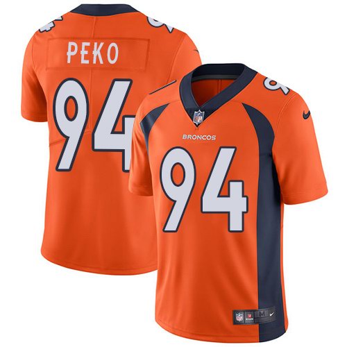  Broncos 94 Domata Peko Orange Vapor Untouchable Limited Jersey