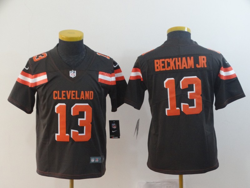 Nike Browns 13 Odell Beckham Jr Brown Youth Vapor Untouchable Limited Jersey