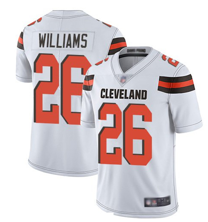 Nike Browns 26 Greedy Williams White Vapor Untouchable Limited Jersey