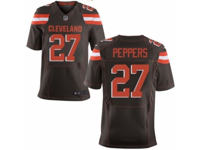  Browns 27 Jabrill Peppers Brown Team Color Men Stitched NFL New Elite Jersey