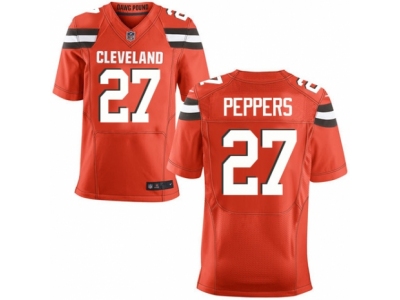  Browns 27 Jabrill Peppers Orange Alternate Men Stitched NFL New Elite Jersey