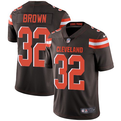  Browns 32 Jim Brown Brown Vapor Untouchable Limited Jersey
