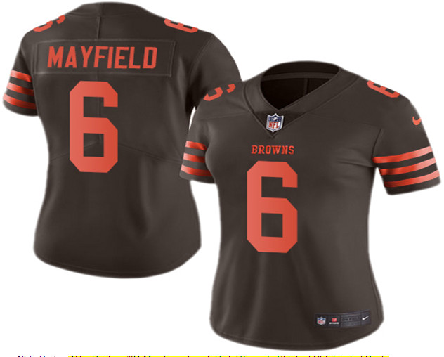  Browns 6 Baker Mayfield Brown Women Color Rush Limited Jersey