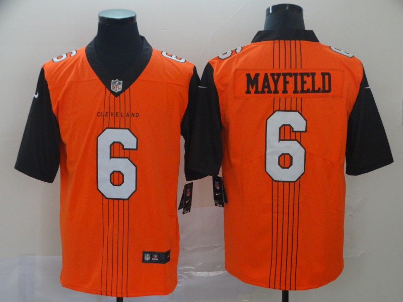Nike Browns 6 Baker Mayfield Orange City Edition Vapor Untouchable Limited Jersey