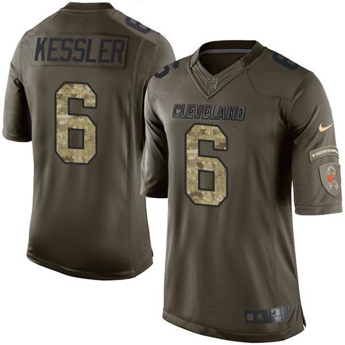  Browns 6 Cody Kessler Green Men Stitched NFL Limited Salute to Service Jersey