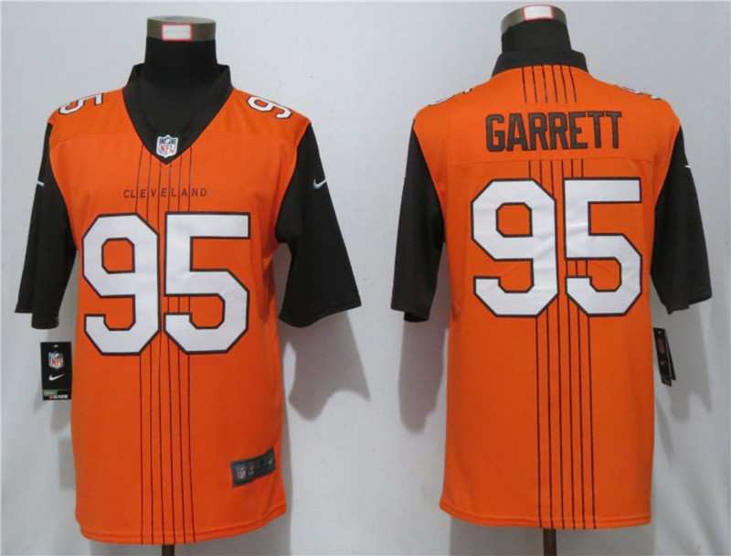 Nike Browns 95 Myles Garrett Orange City Edition Vapor Untouchable Limited Jersey