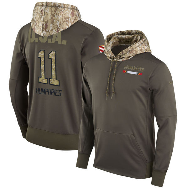 Buccaneers 11 Adam Humphries Olive Salute To Service Pullover Hoodie