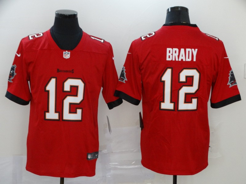 Nike Buccaneers 12 Tom Brady Red New 2020 Vapor Untouchable Limited Jersey