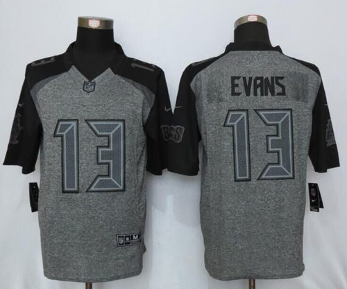  Buccaneers 13 Mike Evans Gray Men Stitched NFL Limited Gridiron Gray Jersey