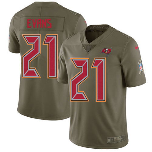  Buccaneers 21 Mike Evans Olive Salute To Service Limited Jersey