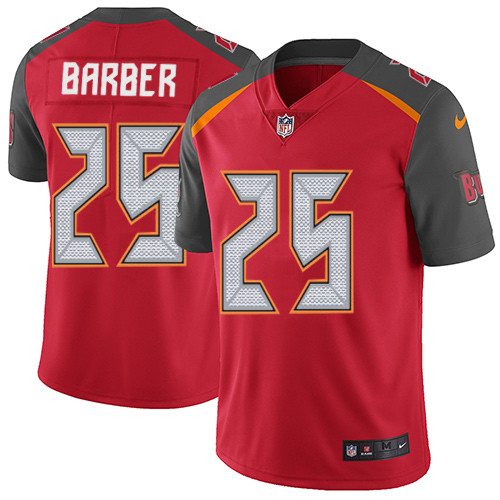  Buccaneers 25 Peyton Barber Red Vapor Untouchable Player Limited Jersey