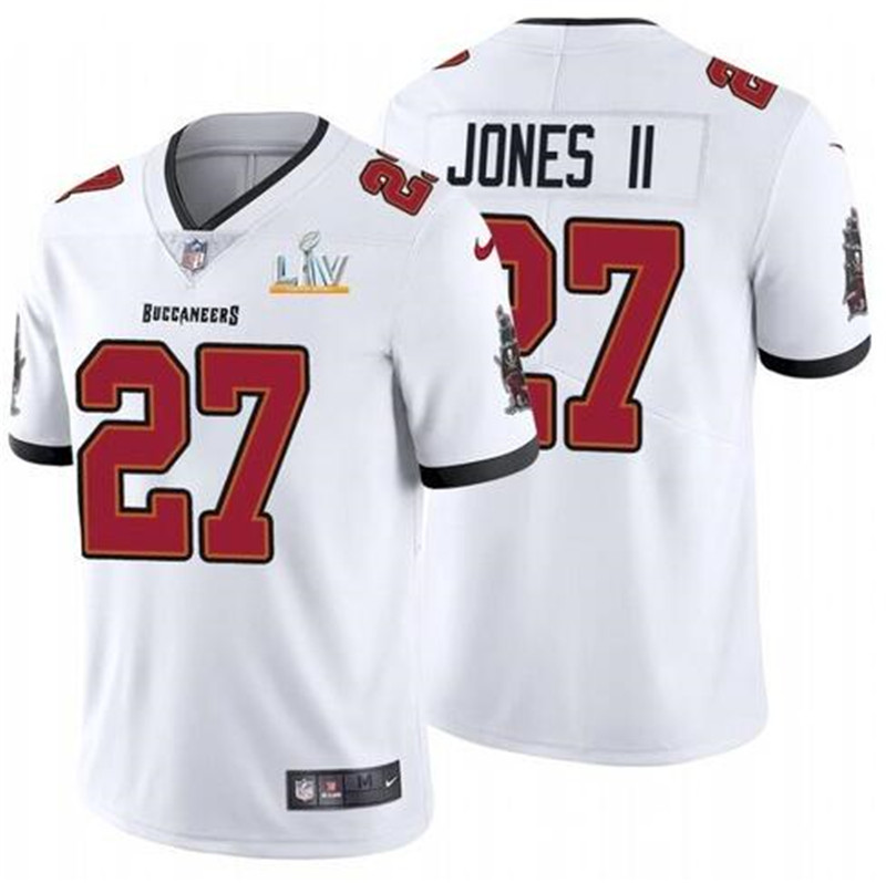 Nike Buccaneers 27 Ronald Jones II White 2021 Super Bowl LV Vapor Untouchable Limited Jersey
