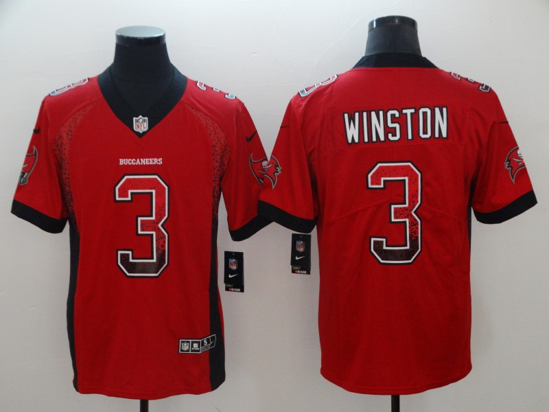  Buccaneers 3 Jameis Winston Red Drift Fashion Limited Jersey
