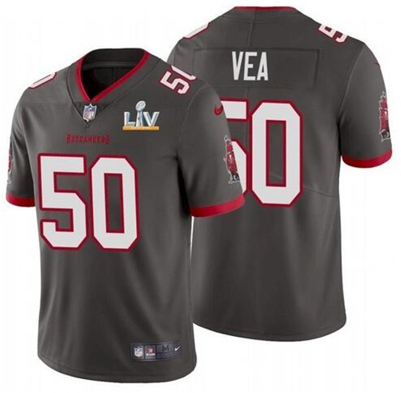 Nike Buccaneers 50 Vita Vea Gray 2021 Super Bowl LV Vapor Untouchable Limited Jersey