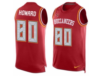  Buccaneers 80 O J Howard Red Team Color Men Stitched NFL Limited Tank Top Jersey