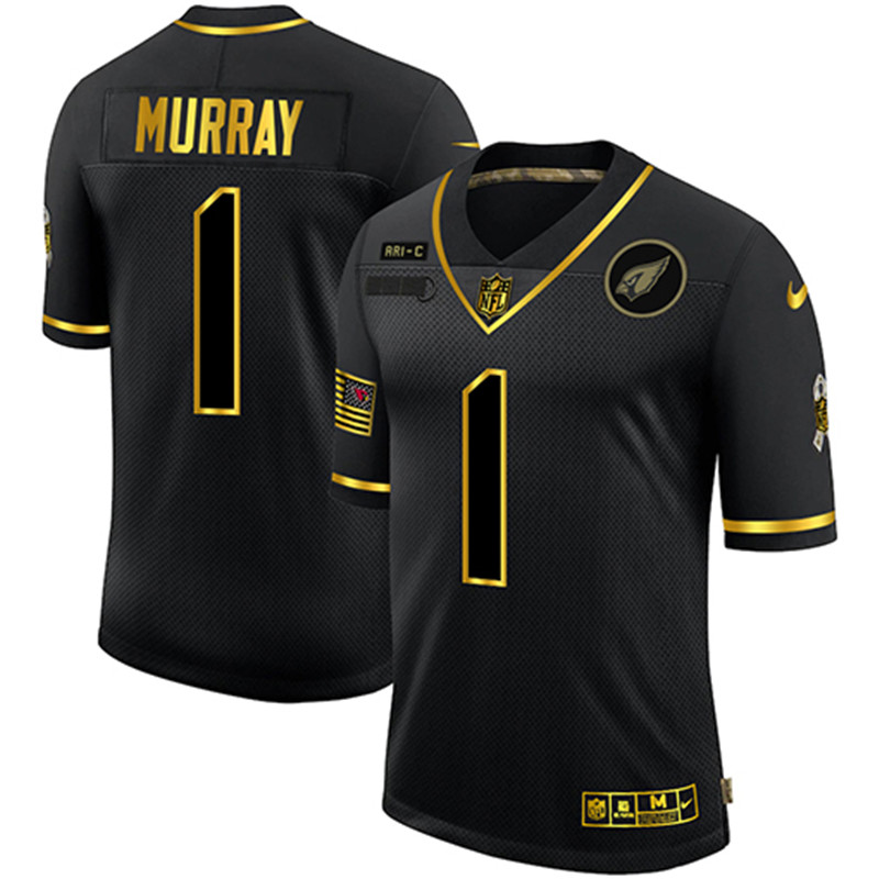 Nike Cardinals 1 Kyler Murray Black Gold 2020 Salute To Service Limited Jersey