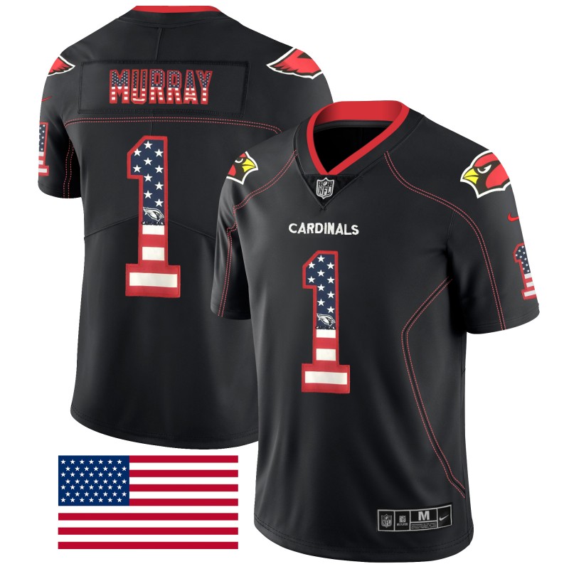 Nike Cardinals 1 Kyler Murray Black USA Flag Fashion Limited Jersey