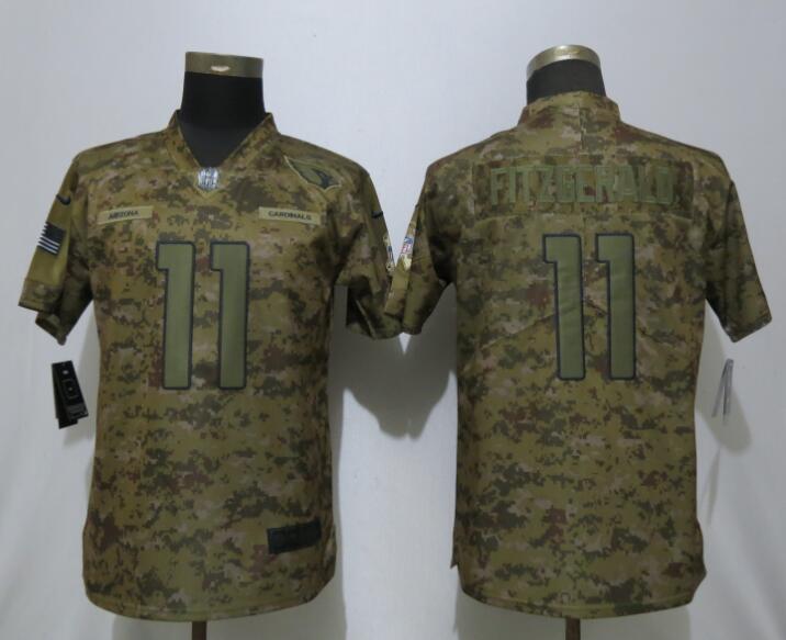  Cardinals 11 Larry Fitzgerald Camo Women Salute To Service Limited Jersey