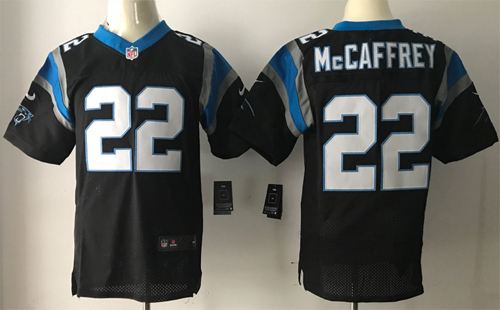  Carolina Panthers 22 Christian McCaffrey Elite Black Team Color NFL Jersey