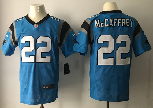  Carolina Panthers 22 Christian McCaffrey Elite Blue Alternate NFL Jersey