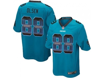  Carolina Panthers 88 Greg Olsen Blue Alternate Men Stitched NFL Limited Strobe Jersey