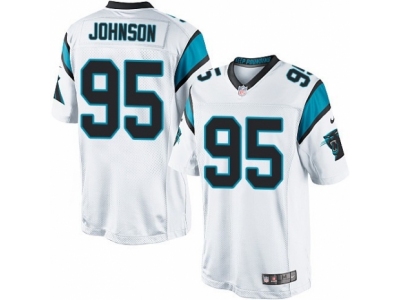  Carolina Panthers 95 Charles Johnson Limited White NFL Jersey
