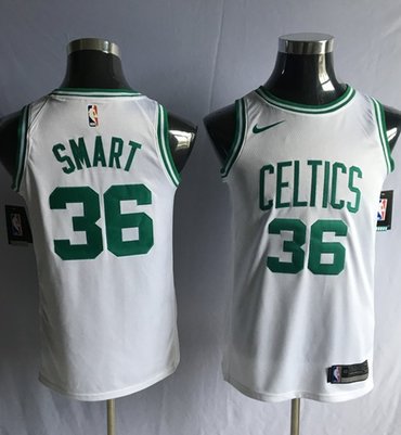  Celtics #36 Marcus Smart White NBA Swingman Association Edition Jersey