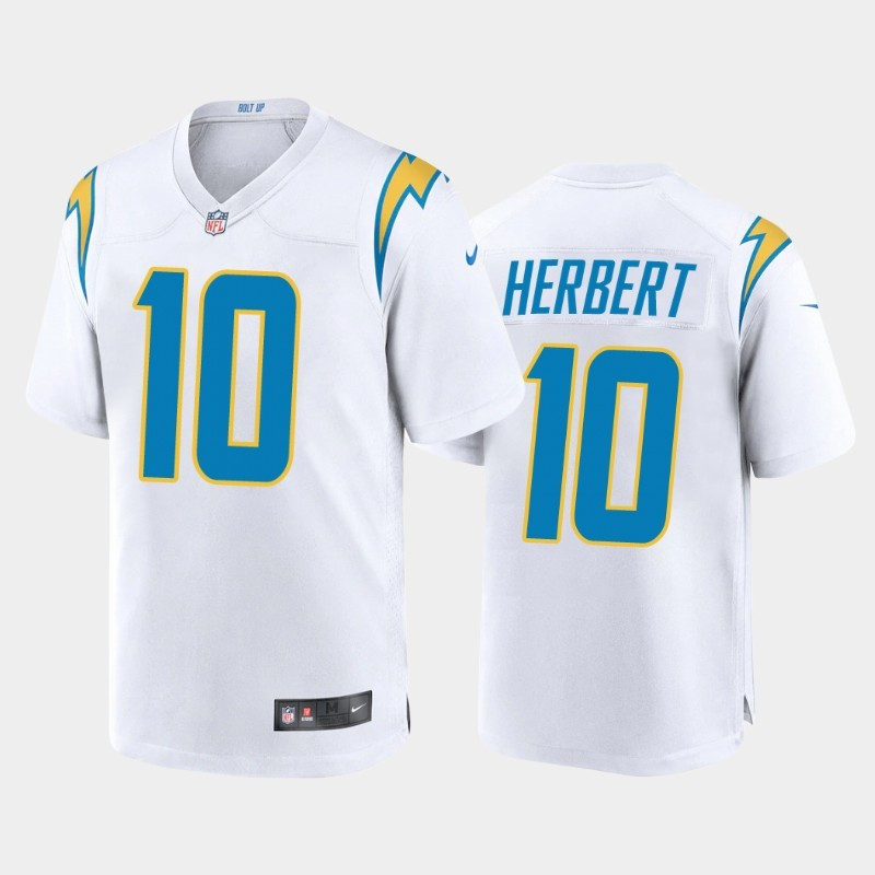 Nike Chargers 10 Justin Herbert White 2020 NFL Draft First Round Pick Vapor Untouchable Limited Jersey