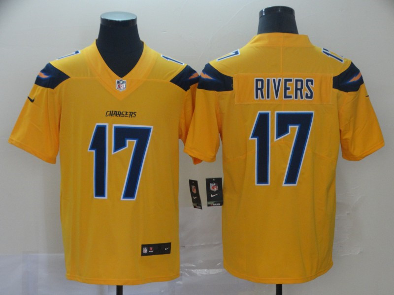 Nike Chargers 17 Philip Rivers Gold Inverted Legend Limited Jersey