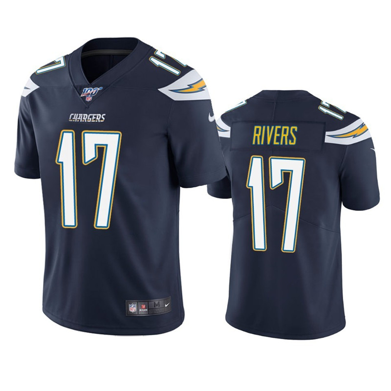 Nike Chargers 17 Philip Rivers Navy 100th Season Vapor Untouchable Limited Jersey