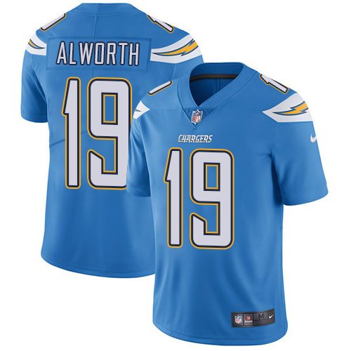  Chargers 19 Lance Alworth Light Blue Vapor Untouchable Limited Jersey