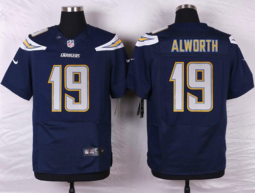  Chargers 19 Lance Alworth Navy Blue Team Color Men Stitched NFL New Elite Jersey