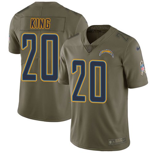  Chargers 20 Desmond King Olive Salute To Service Limited Jersey