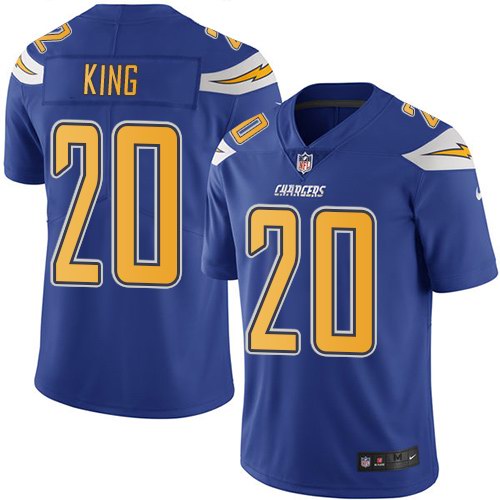  Chargers 20 Desmond King Royal Color Rush Limited Jersey