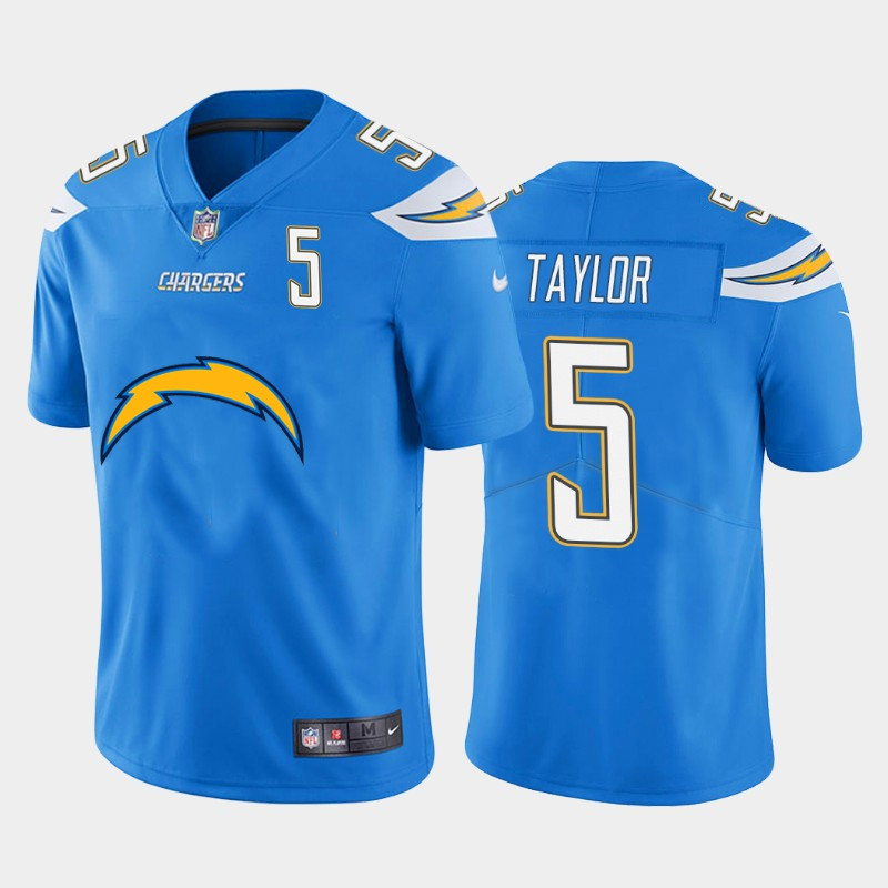 Nike Chargers 5 Tyrod Taylor Blue Team Big Logo Number Vapor Untouchable Limited Jersey