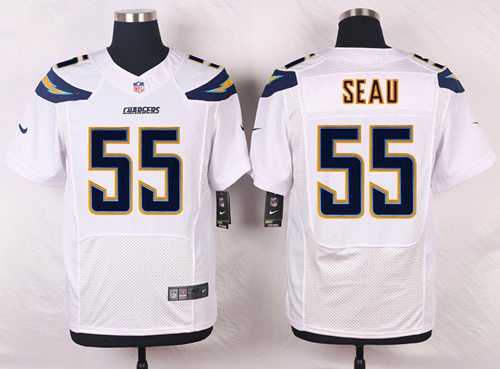 Chargers 55 Junior Seau White Men Stitched NFL New Elite Jersey