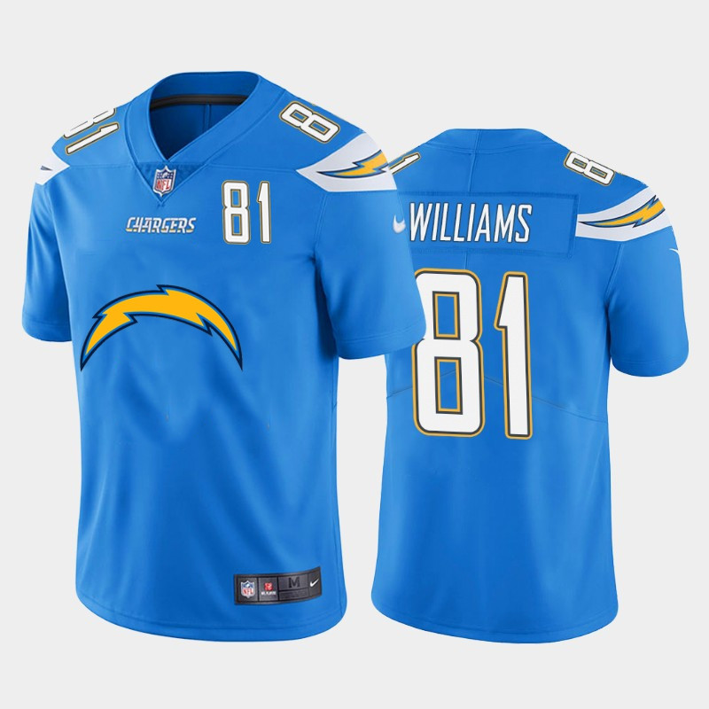 Nike Chargers 81 Mike Williams Blue Team Big Logo Number Vapor Untouchable Limited Jersey