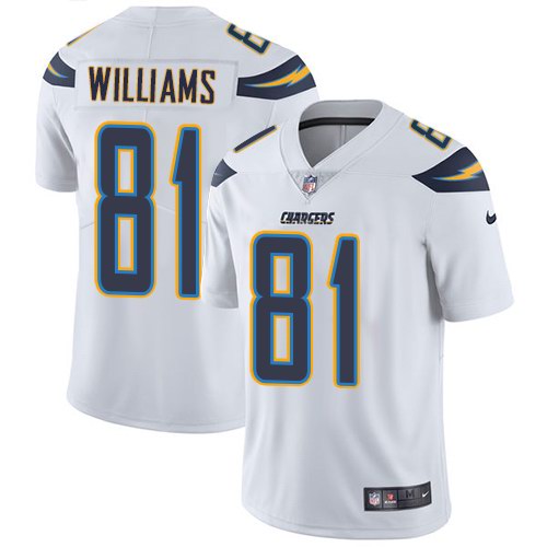  Chargers 81 Mike Williams White Vapor Untouchable Limited Jersey