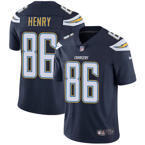  Chargers 86 Hunter Henry Navy Vapor Untouchable Limited Jersey